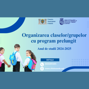 Organizarea claselor/grupelor cu program prelungit